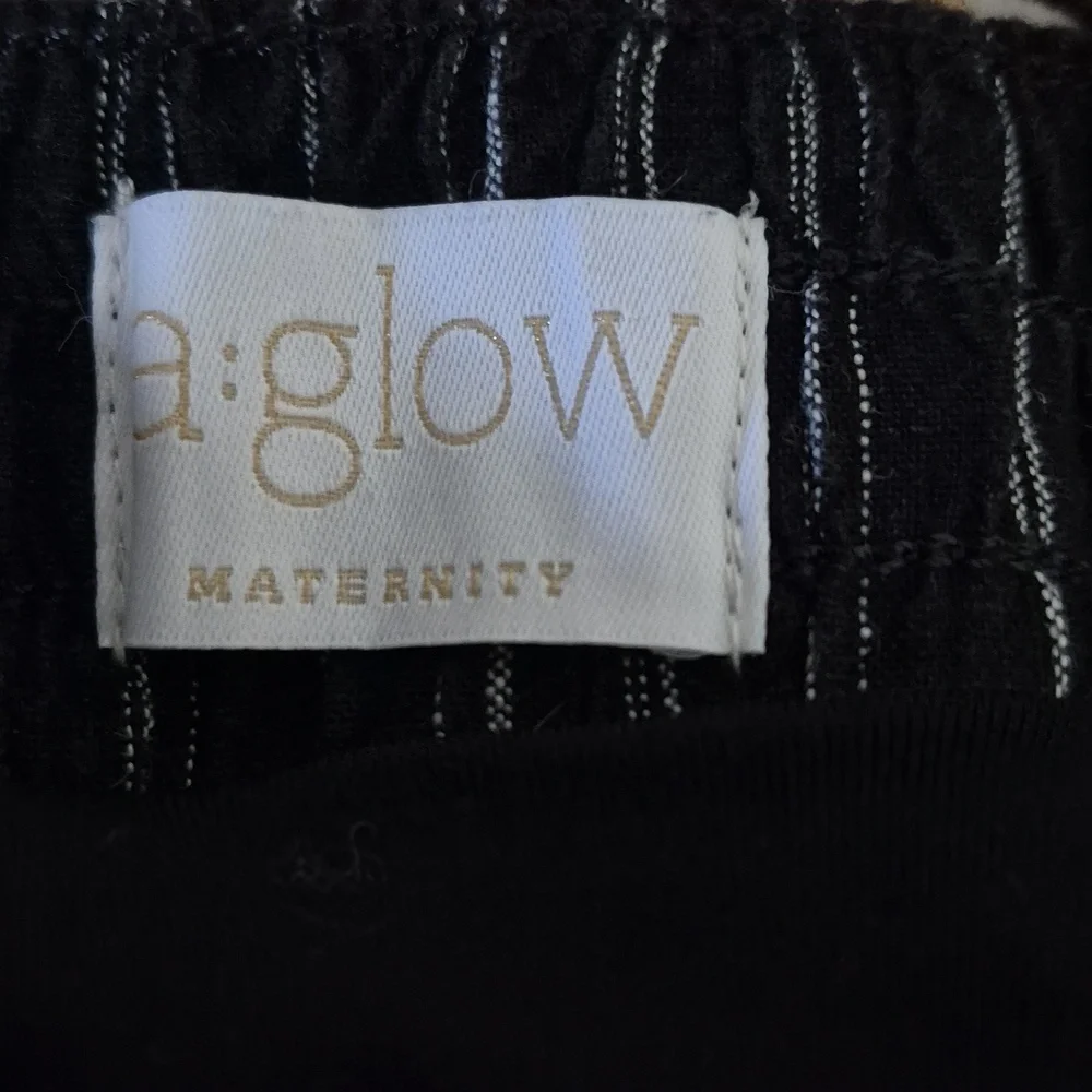A:glow Black Maternity Shorts XL